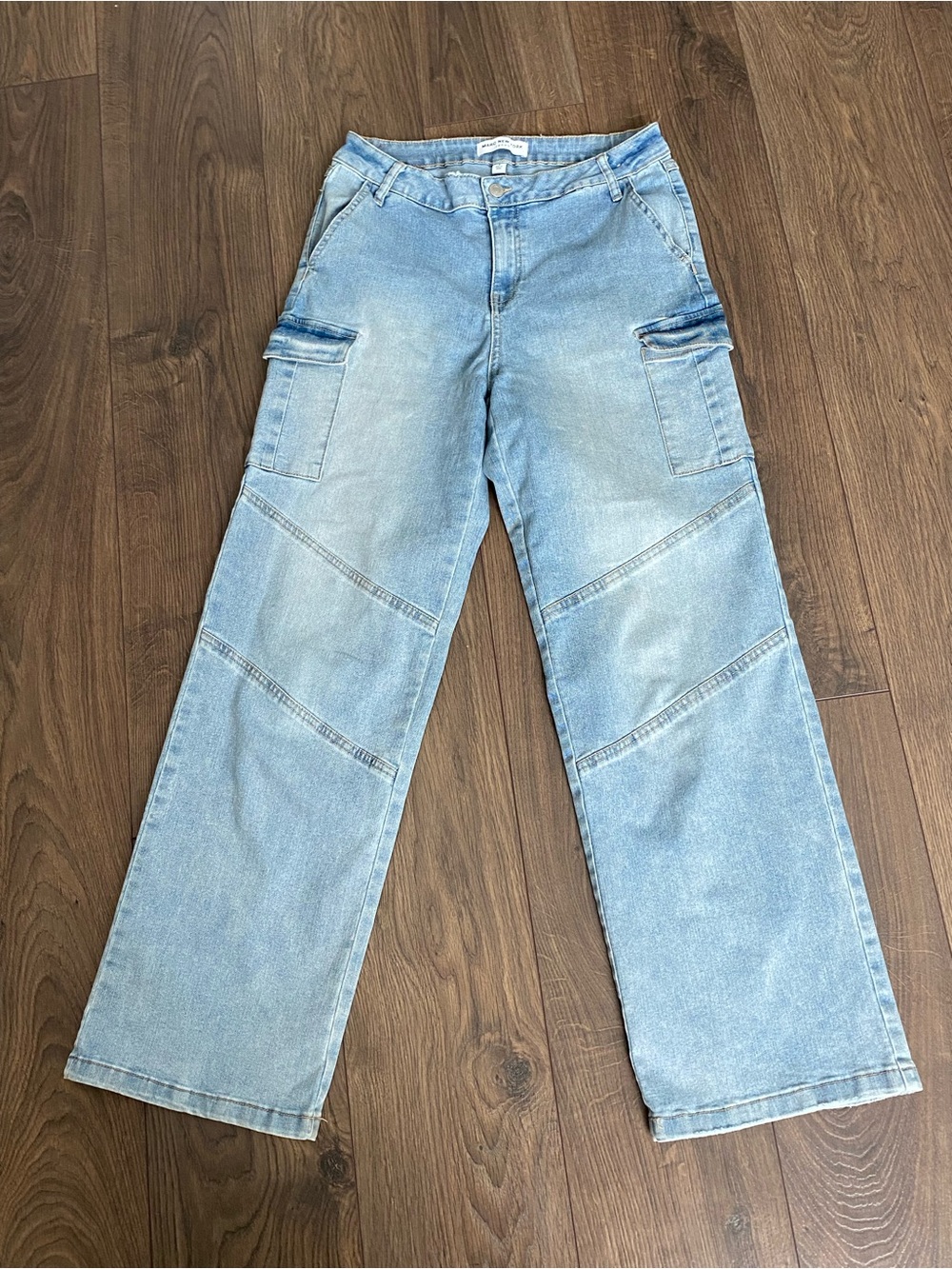 Marc New York Light Blue Relaxed Cargo Denim Jeans